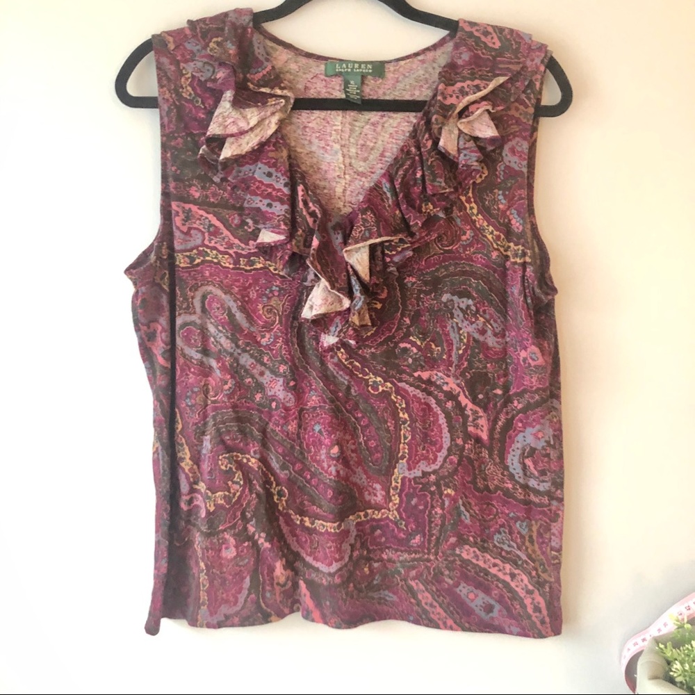 Lauren Ruffled Collar Top l XL